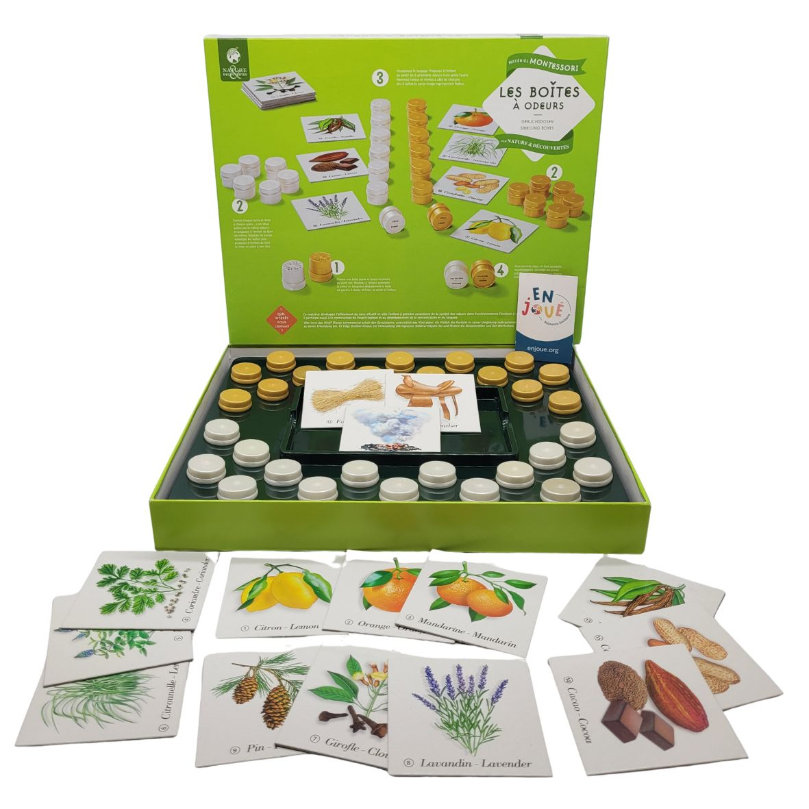 Voir photo 4 de Jeu de découverte - Les boîtes à odeurs Montessori - Nature et découvertes - Dès 3 ans. Jeu de découverte - Les boîtes à odeurs Montessori - Nature et découvertes - Dès 3 ans. Très bon état - Vue 4 -